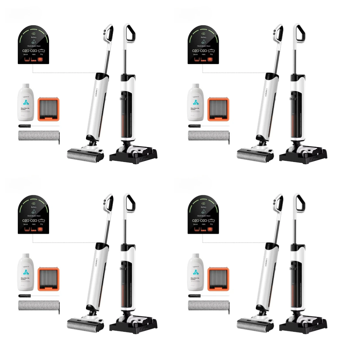 

Умный вертикальный пылесос-швабра D500 для сухой и влажной уборки, 17 кПа, с долговечной батареей, функцией самоочистки, немецкое качество, без мешка для сбора пыли