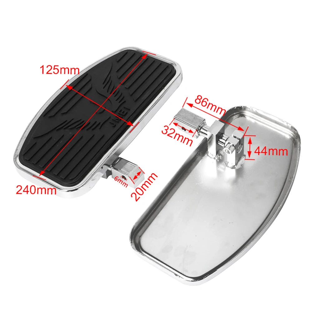 1 Pair Motorcycle Foot Rider Driver Footrest Floorboards For Universal Honda Shadow VTX 1300 1800 Suzuki Boulevard