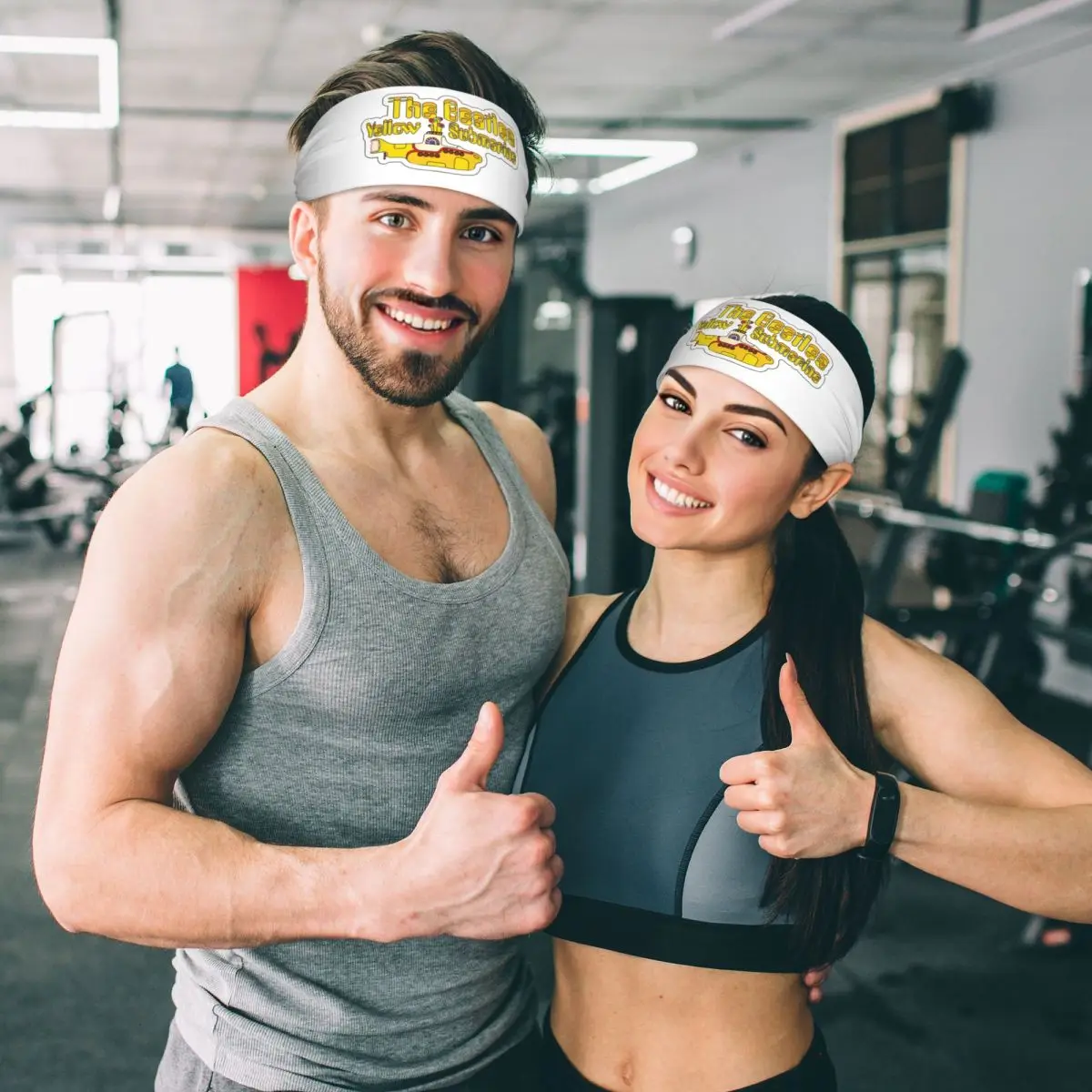 

Custom The Beatle Yellow Submarine Sweatband for Men Women Wicking Moisture Sports Sweatband Gym Yoga Running