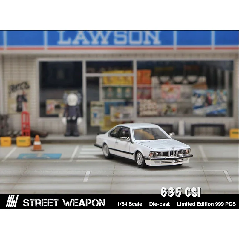 Street Weapon 1:64 635 CSI E24 WHITE M6 Diecast Diorama Car Model Collection Miniature Toys