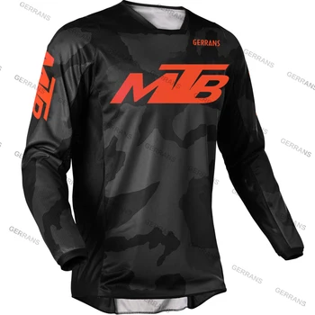 2024 Chemise de motocross à manches longues pour hommes Maillot de descente T-shirt de course de vélo tout-terrain Séchage rapide Cyclisme Enduro Gerrans Maillot de vtt