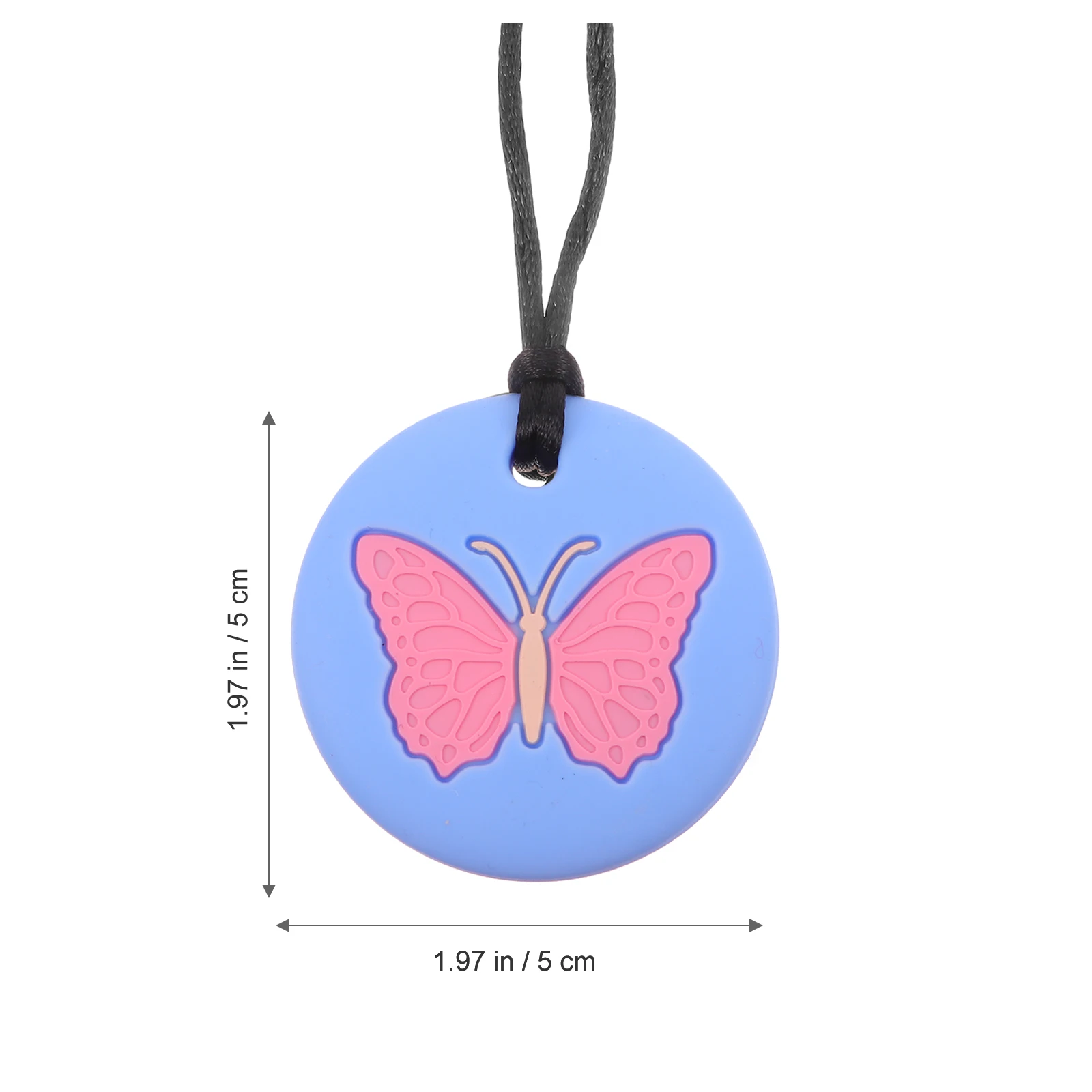 

Children'S Teether Necklace Baby Silicone Teething Toddler Molar Chew Sensory Nursing Plaything Infant Teething Necklace