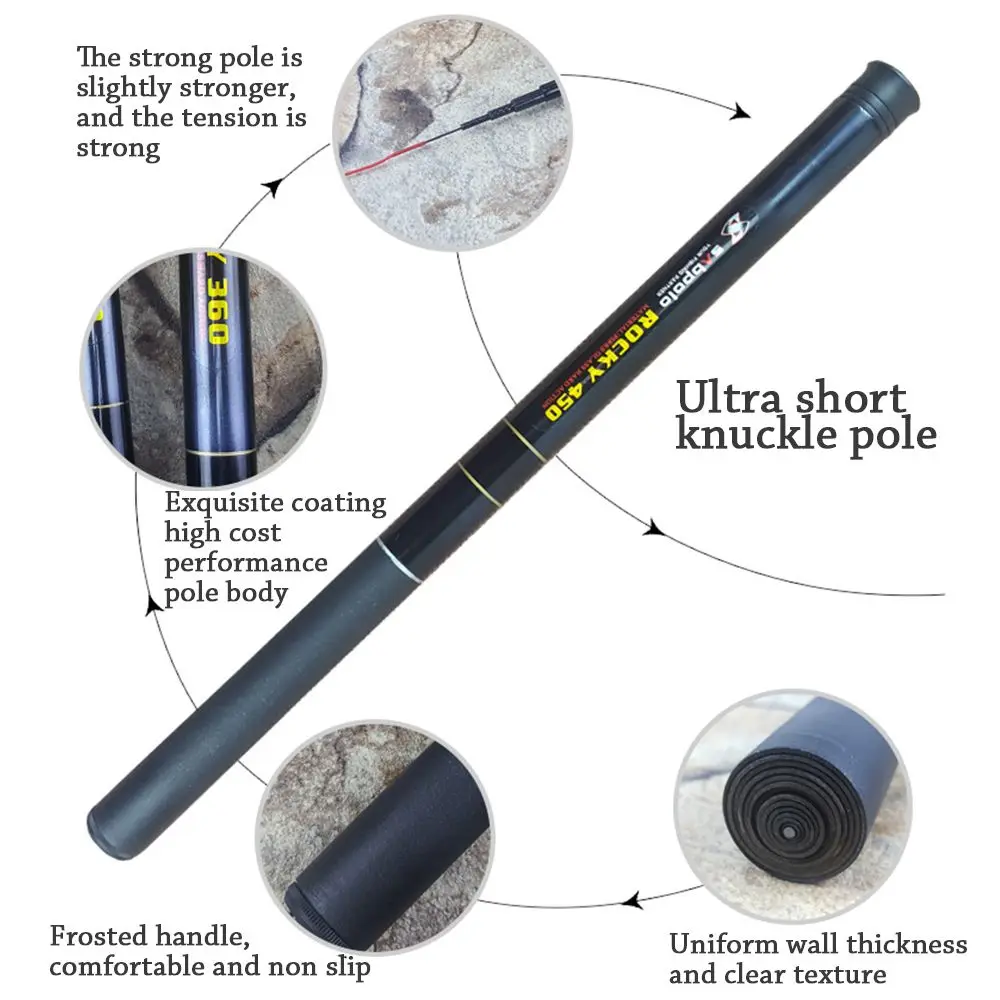 Telescopic Fishing Rod FRP Carp Feeder Ultralight Portable Hard Pole for Freshwater Stream Fishing Pole 2.1/2.4/2.7/3.6M - view 2