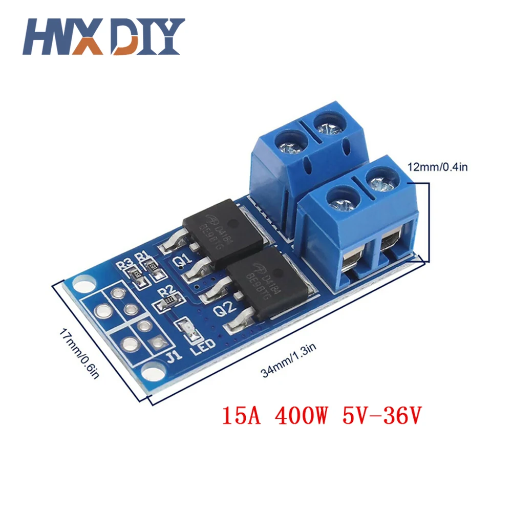 10Pcs 15A 400W Mos Fet Trigger Schakelaar Drive Module Pwm Regulator Bedieningspaneel Voor Arduino Dc 5V 12V 36V