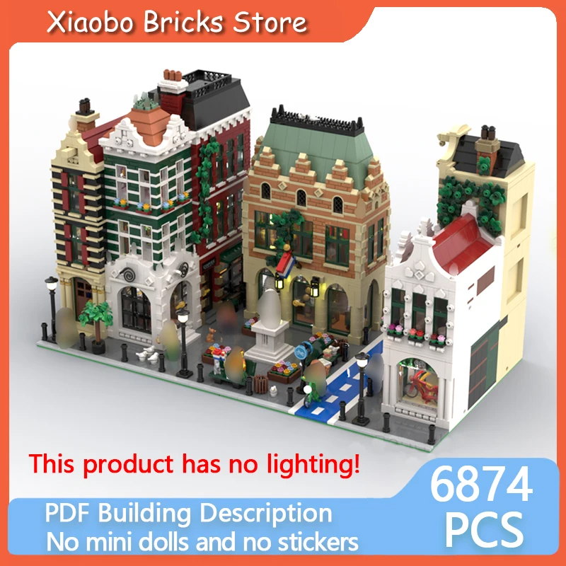 

City Street View Model MOC Building Bricks Dutch Monument Square Modular Technology Gifts Holiday Assemble Children Toys Suit