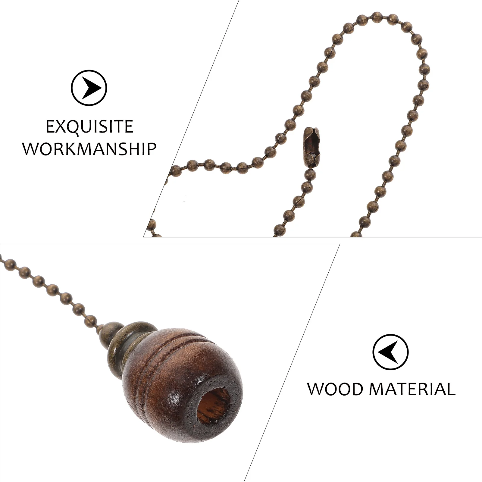 

2 шт. уникальный потолочный вентилятор, подвесное украшение с тонкой мастерством, деревянная цепочка для бара, кафе, магазина, мастерской, комнаты