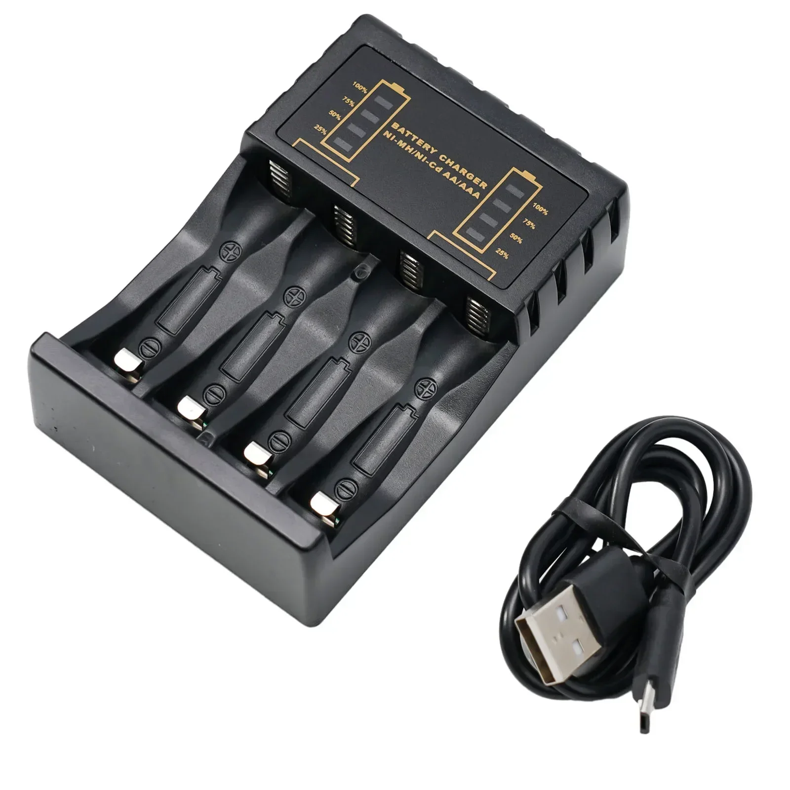 Intelligent Battery Charger 4 Slot For AA AAA DC 5V/2A NI-CD NI-MH Rechargeable Batteries Low Voltage Battery Charger