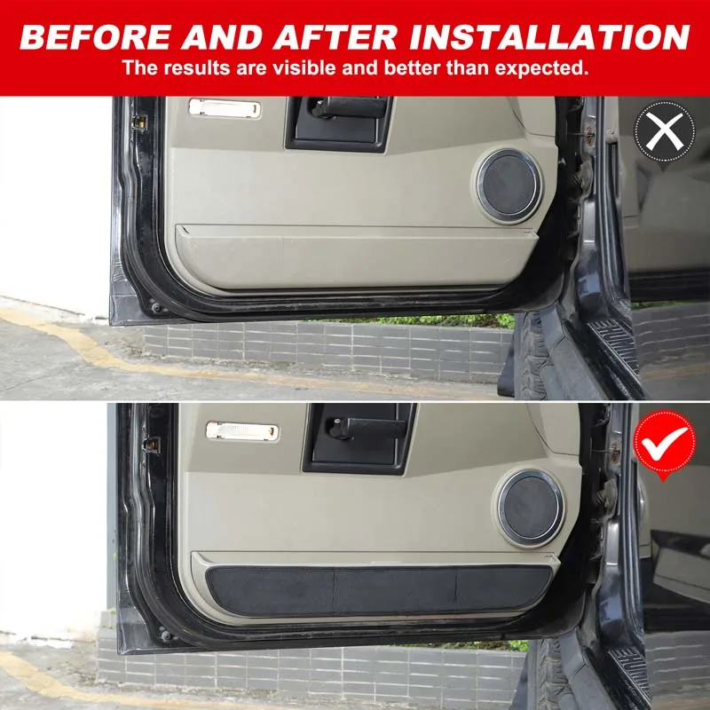 

Для Hummer H2 2003-2009 бархатный черный автомобильный дверной антигрязный коврик, декоративная наклейка, аксессуары для защиты салона автомобиля