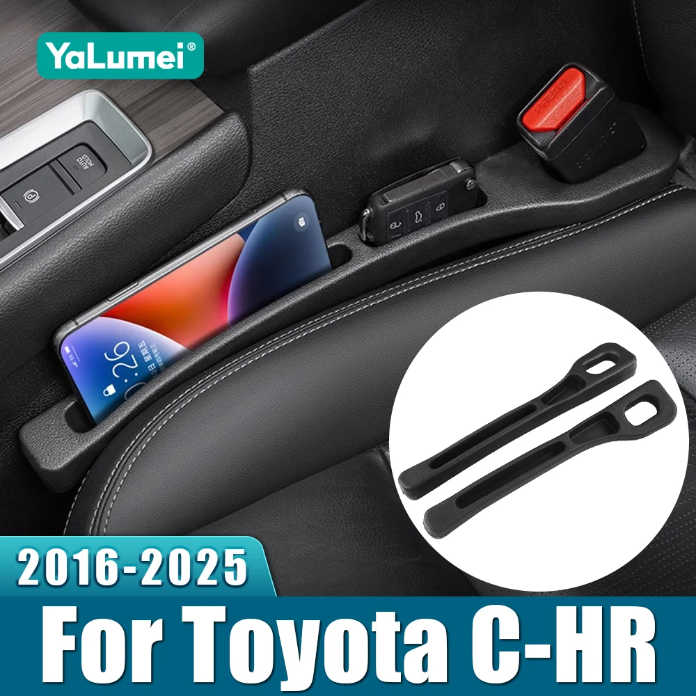 For Toyota C-HR CHR 2016 2017 2018 2019 2020 2021 2022 2023 2024 2025 2PCS Car Seat Leak Proof Strips Gap Side Seam Storage