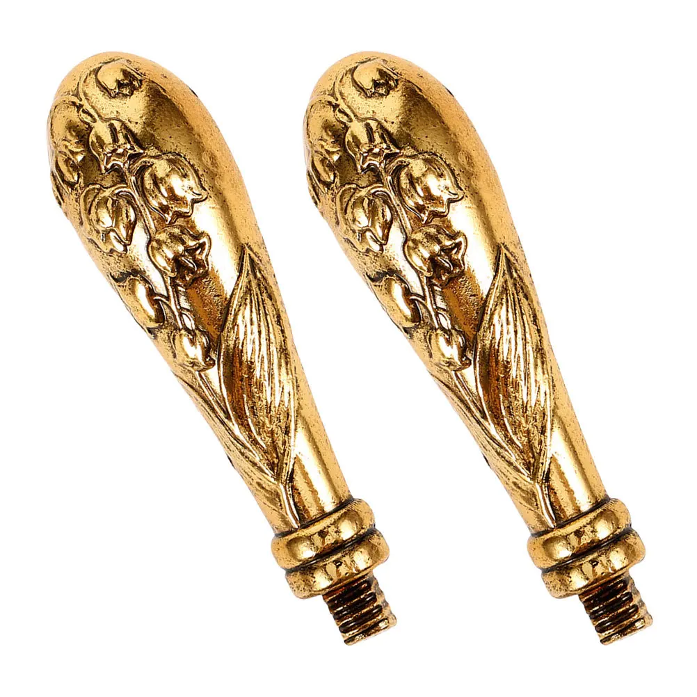 

2Pcs Wax Seal Stamp Handle Alloy Ergonomic Replacement Decorative Metal Stamper Grip for DIY Invitation Cards Scrapbooks