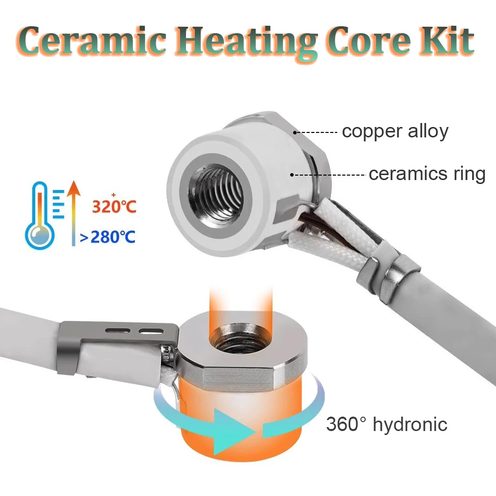 

24V 50W 60W Ceramic Heating Core NTC 100K Thermistor Cartridge Heater For V6 Hotend Voron 2.4 Prusa Ender 3 CR10 MK3S 3D Printer