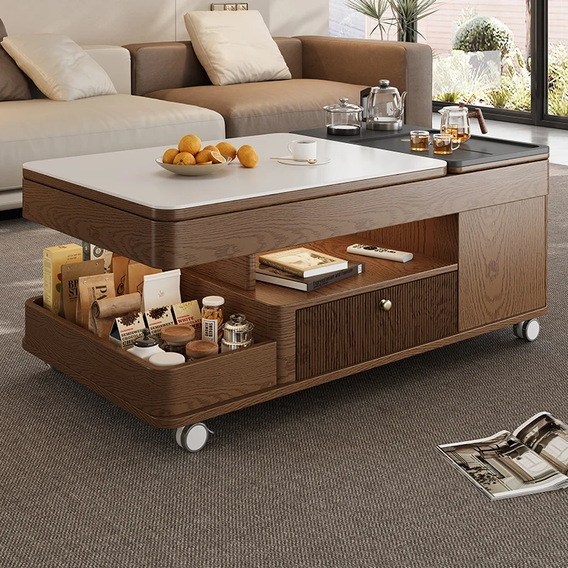 

Moving Modern Coffee Table Light Luxury Simple High End Aesthetic Coffee Table Service Organizer Mesas Bajas Patio Furniture