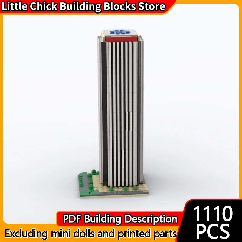 

Модель City Street View MOC, строительные кирпичи, городская высокая башня, модульная технология, подарки, праздник, сборка, детские игрушки, костюм