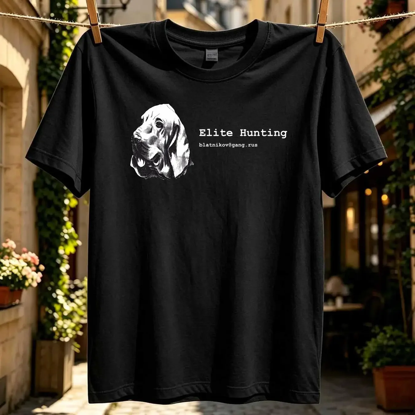 washed T Shirt Hostel Movie Elite Hunting Business Card Mens vintage Washed Casual Unisex designer clothes Comfortable Slightly