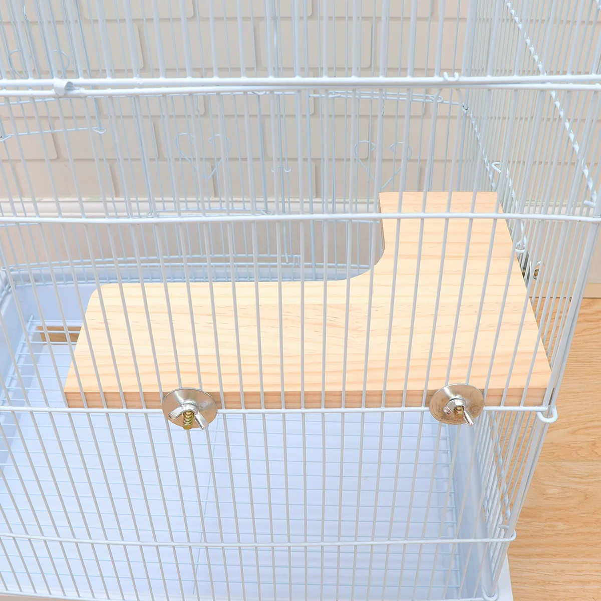 

Wooden Round Pedal for Small Pets Multi Animal Use Hamster Parrot Gerbil Mice Rats Comfortable Foot Surface Pet Cage Platform