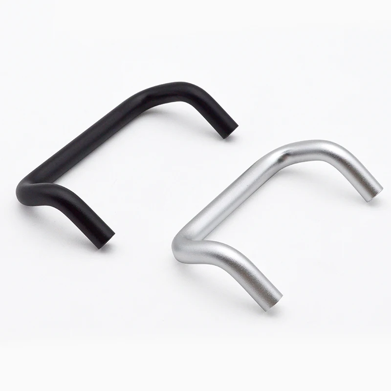 Industrial handle Aluminum alloy arc double bending angle bending door handle drawer cabinet door lock handle