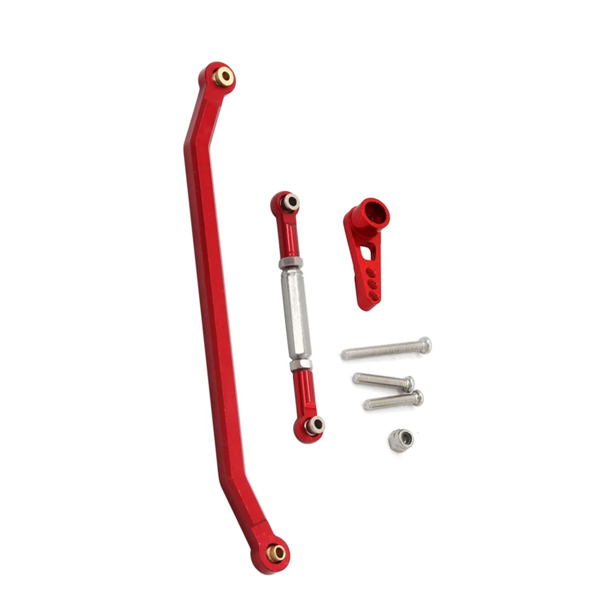 Y34A комплект прочных рулевых тяг из алюминиевого сплава для обновления 1/12 MN128, радиоуправляемая автомобильная часть, красный