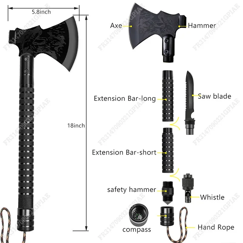 Foldable Tactical Axe Tomahawk Army Outdoor Hunting Camping Survival Machete Axes Tool Kit Portable Tomahawk Camping Hatchet