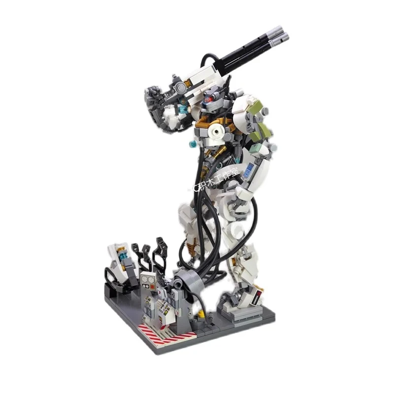 MOC Mecha Series White Building Block Robot modello fai da te collezione di Puzzle esperti giocattoli in mattoni educazione per bambini regali di compleanno