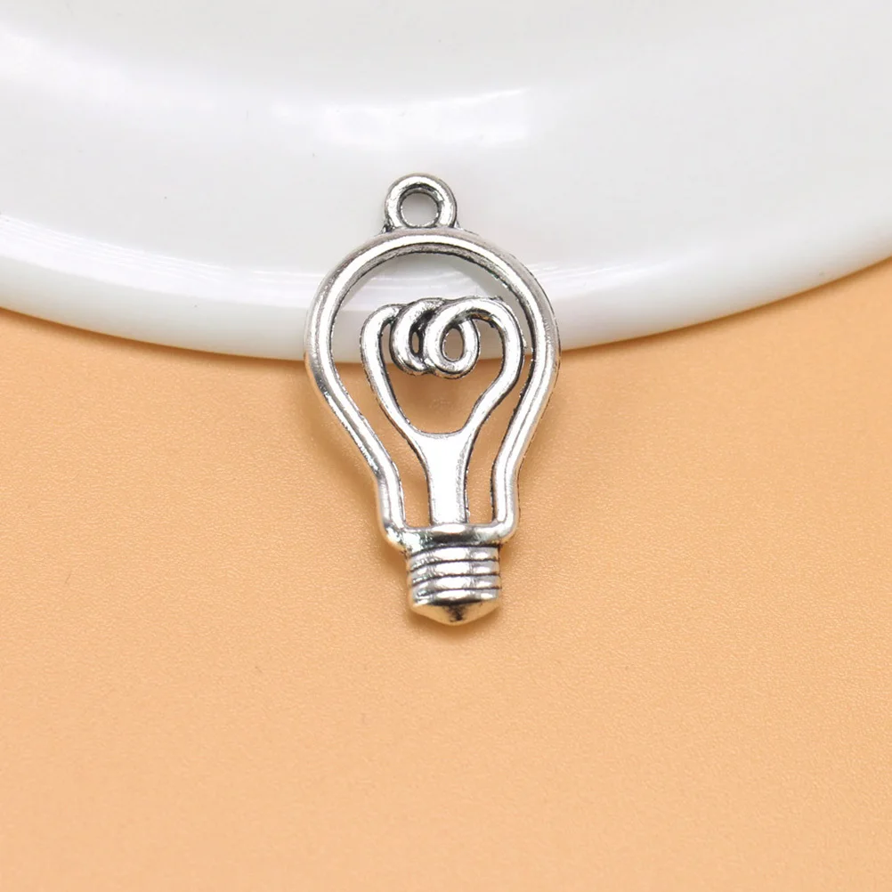 

100Pcs Vintage Hollow Lightbulb Charms Alloy Pendants for DIY Jewelry Making Necklace Bracelet Craft Accessories