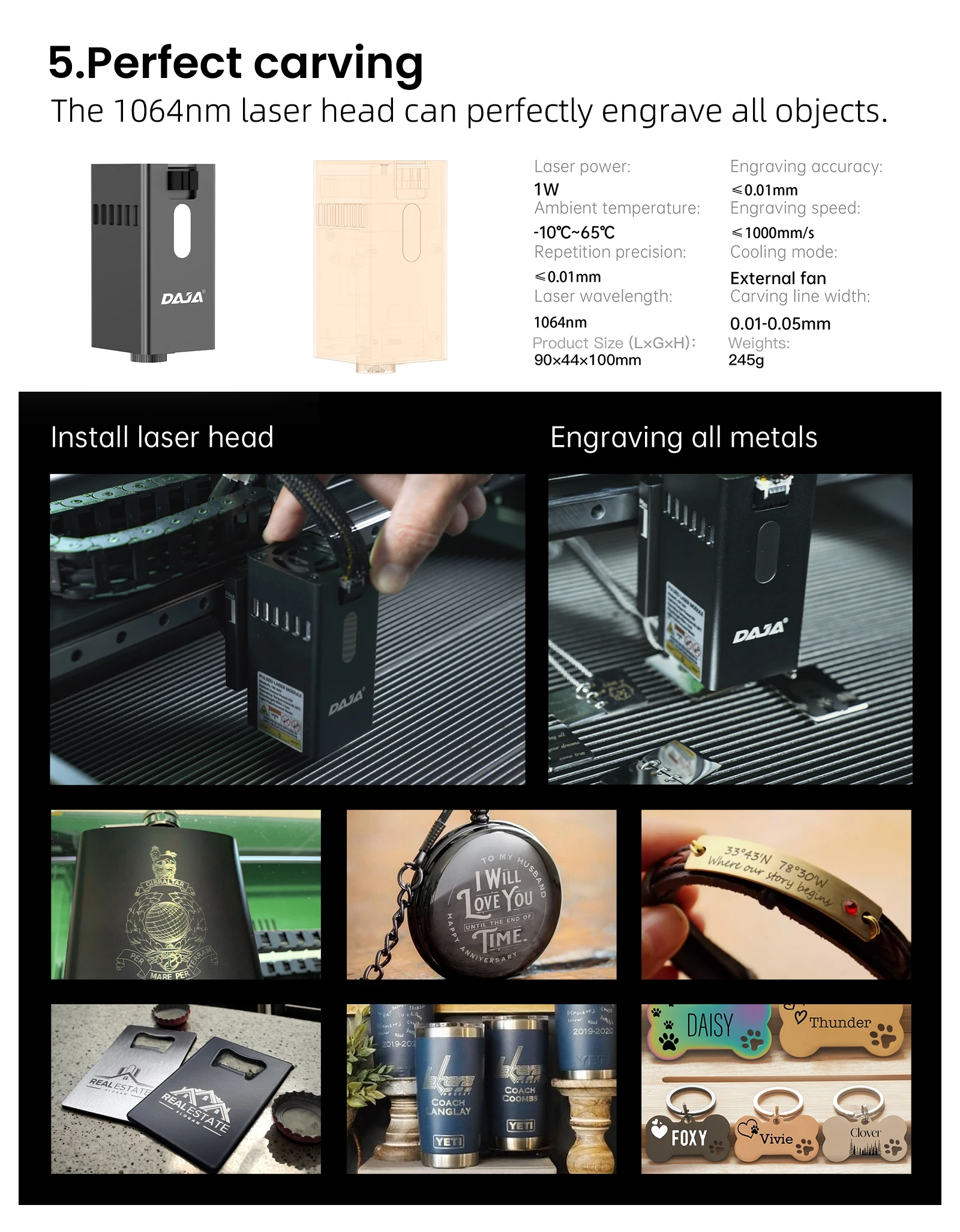 DAJA A8 Laser Cutter Engraver High precision Business Efficient Laser Engraving Machine for Metal Wood Acrylic Glass leather