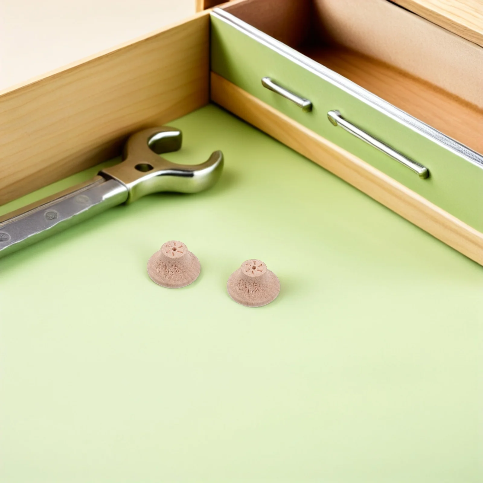 

10Pcs Solid Wood Drawer Knobs Natural Round Cabinet Handles Single Hole Door Pulls for Wardrobe Dresser Kitchen Cups Wood