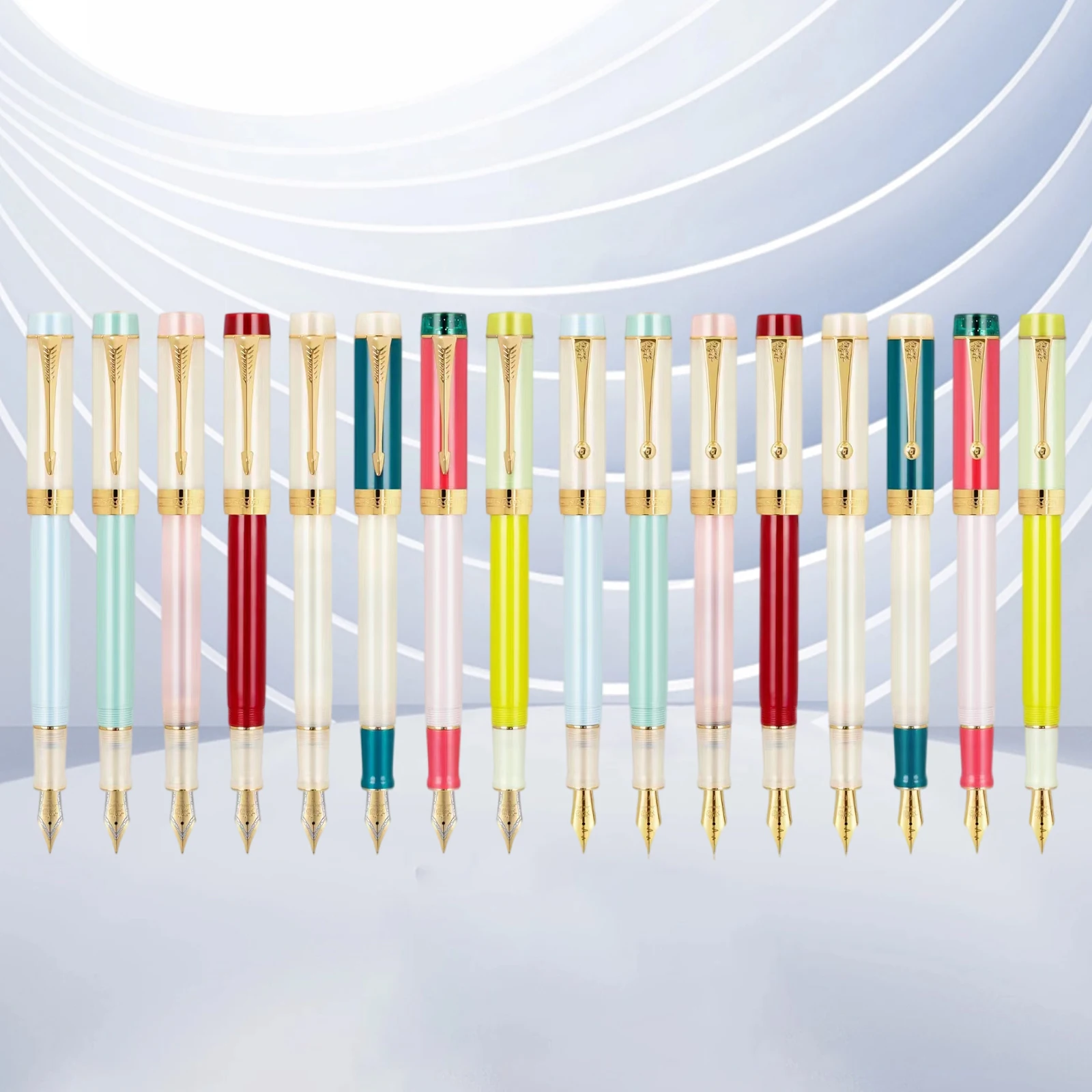 

New Jinhao Century 100 Colored Pen with Heartbeat\standard F nibs luxruy writing ink pens office students supplies stationery