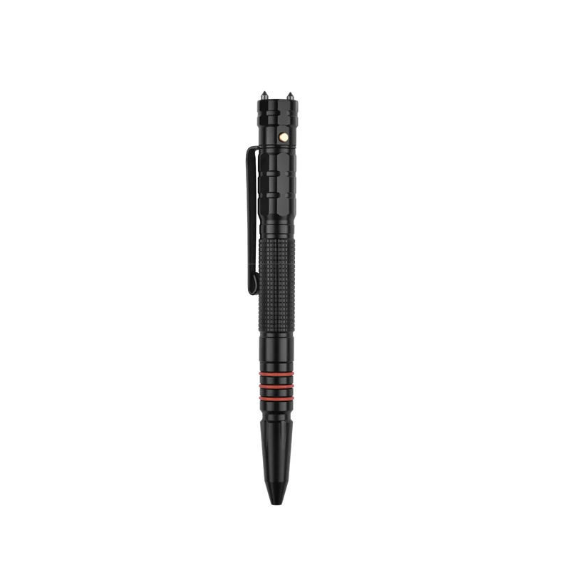 T-7 Double Tungsten Steel Head Tactical Defense Pen Glass Breaker EDC Tactical Survival Pens Multifunction LED Lighting Pen