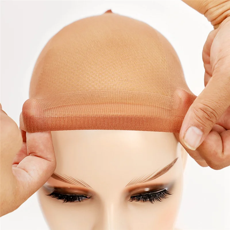 HD Wig Cap Stocking Cap Transparent Wig Cap Thin Nylon Cap Multifunctional Convenient Head Covers Durable ,Skin Color 20 Pcs-Y48
