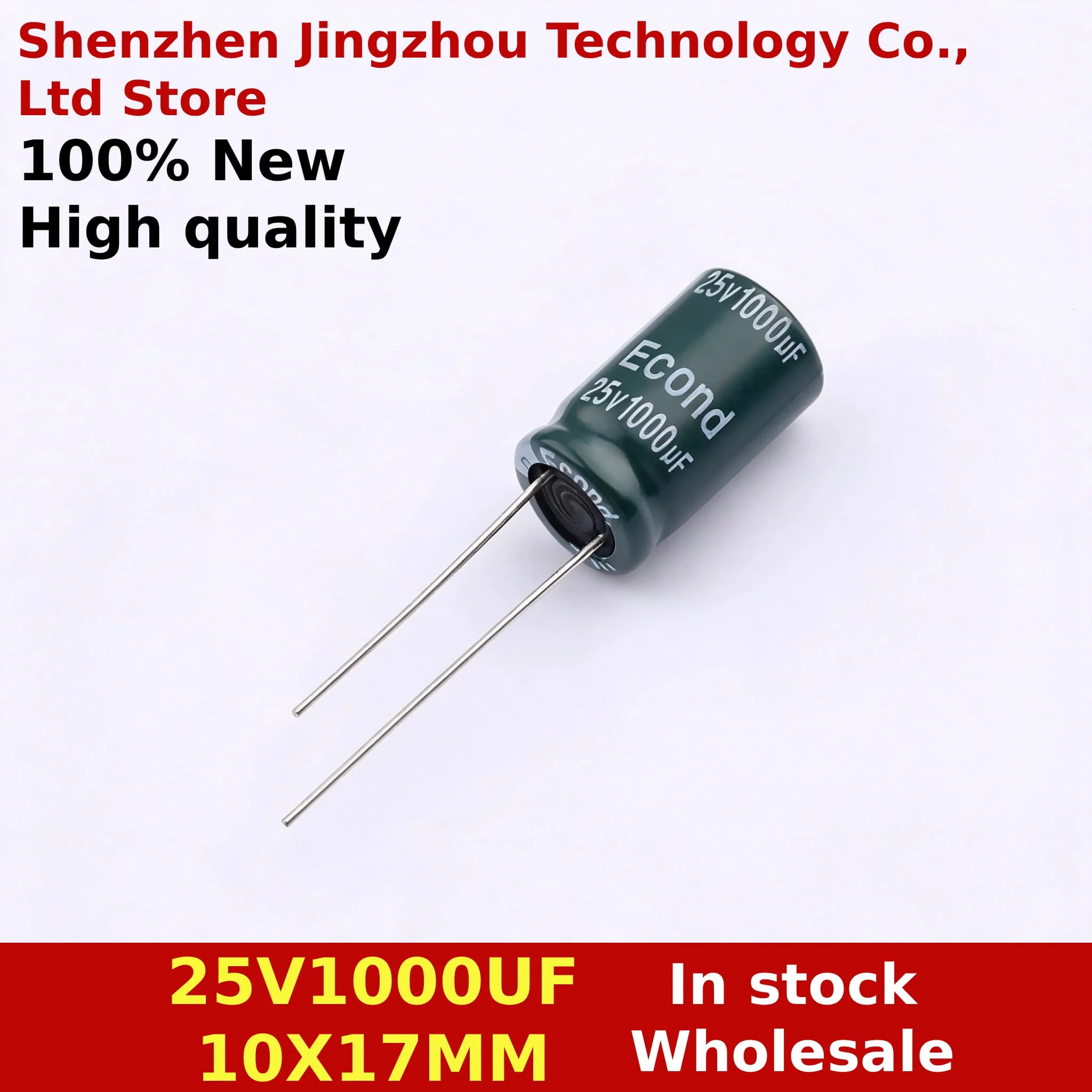 (100PCS) 10X17MM 1000μF 25v 10*17mm 1000uf 25v 10x17MM 25V1000UF Direct insert aluminum electrolytic capacitor In Stock