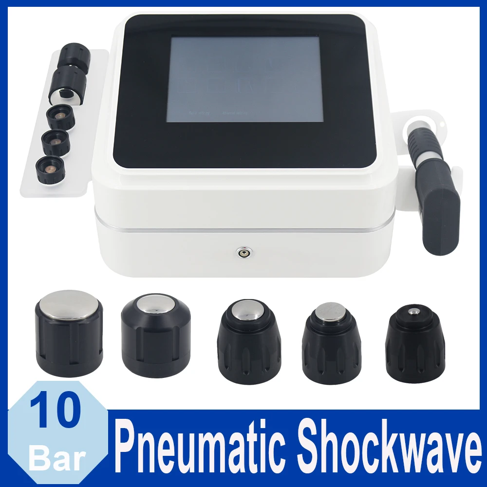 

10Bar Pneumatic Shockwave Therapy Machine ED Treatment Air Pressure Shock Wave Body Massage Gun ED Neck Pain Relief Instrument