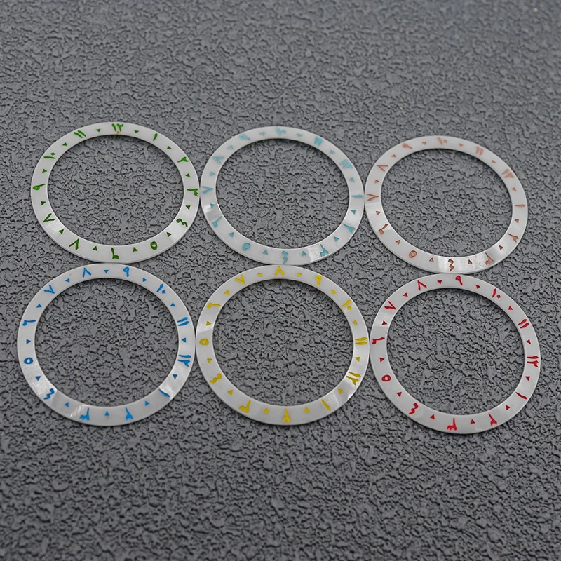 38 مللي متر الأبيض السيراميك الحلال النص ساعة الحافة إدراج حلقة القطر الداخلي 30.5 مللي متر يناسب SKX007 الغوص ساعة استبدال جزء