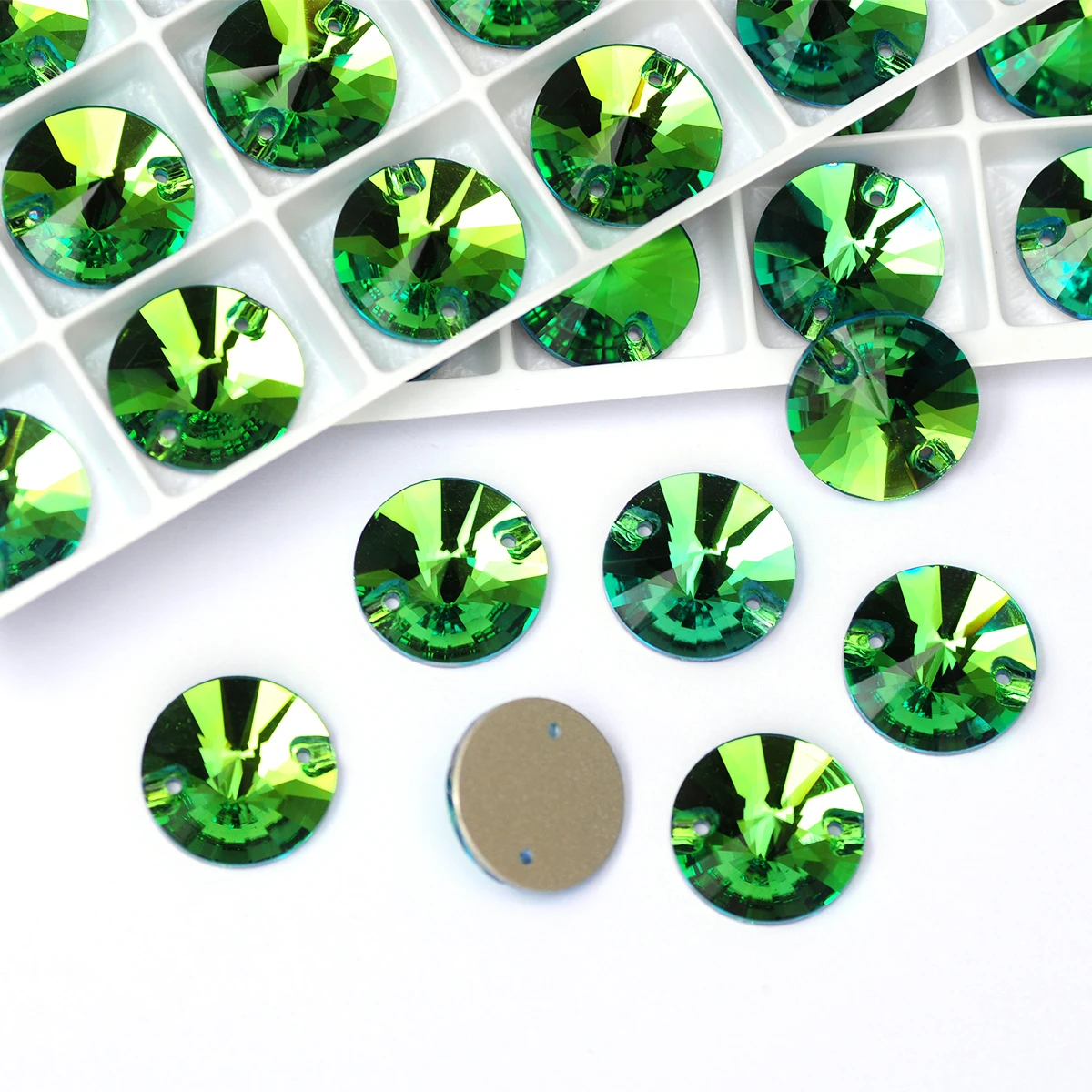 YANRUO Peridot Aufnähbare Strasssteine Grün Alle Formen Nähapplikation Kristall Tanzkleid DIY Edelsteine – Detail 12