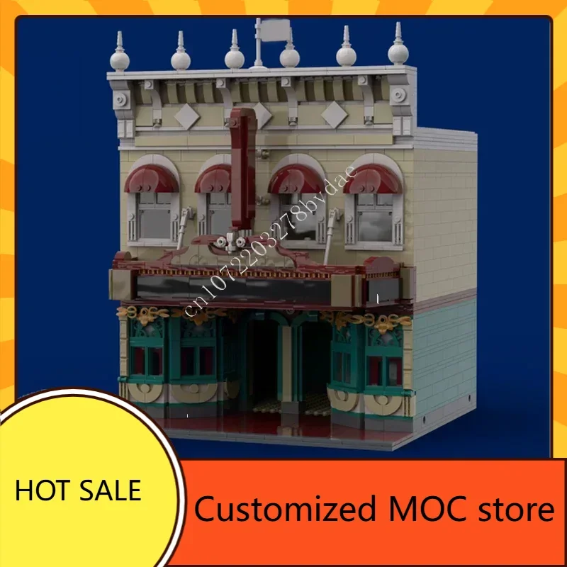 

1955 шт., волшебное королевство, главный уличный кинотеатр, город, хит продаж, MOC, креативные рождественские пазлы, сборка DIYA, уличный вид, игрушки на день рождения, подарки