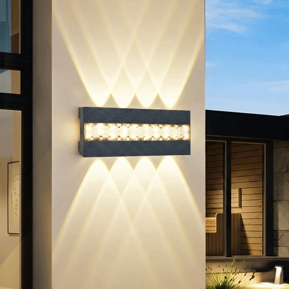 

Светодиодный настенный светильник AC85-265V 10W/8W/6W с двусторонним освещением, уличный настенный фонарь, энергосберегающий, с теплым/RGB светом, водонепроницаемый настенный светильник