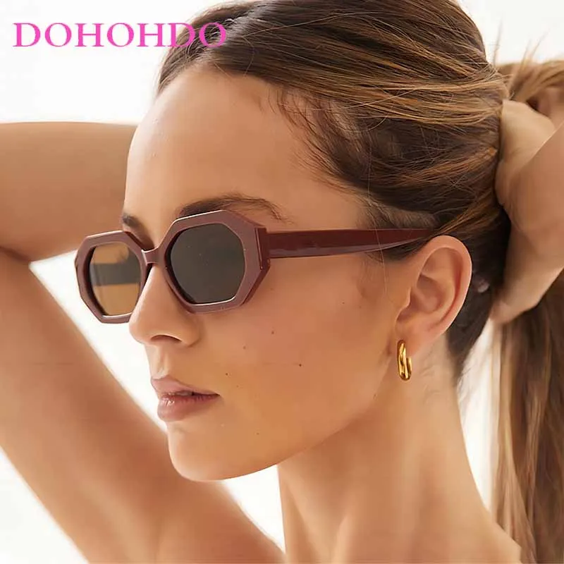 

Luxury Brand Designer Retro Small Frame Personality Polygonal Sunglasses For Women Men Outdoor Beach Traveling Sun Glasses UV400