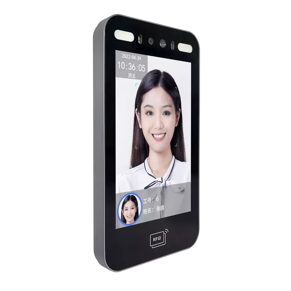 Telegram 8 Inch SDK WiFi Biometric Attendance Terminal Night Vision Face Recognition Access Control Time Recording Cloud Storage