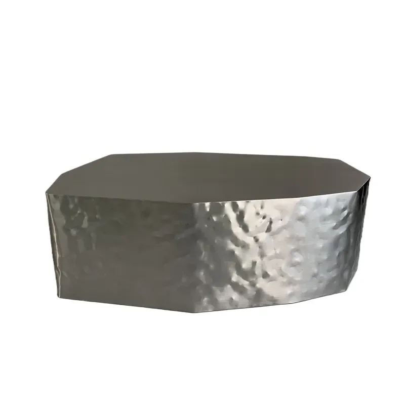 for Modern Light Luxury Creative Coffee Table Water Ripple Stainless Steel Living Room Center Table Soft Decoration Villa
