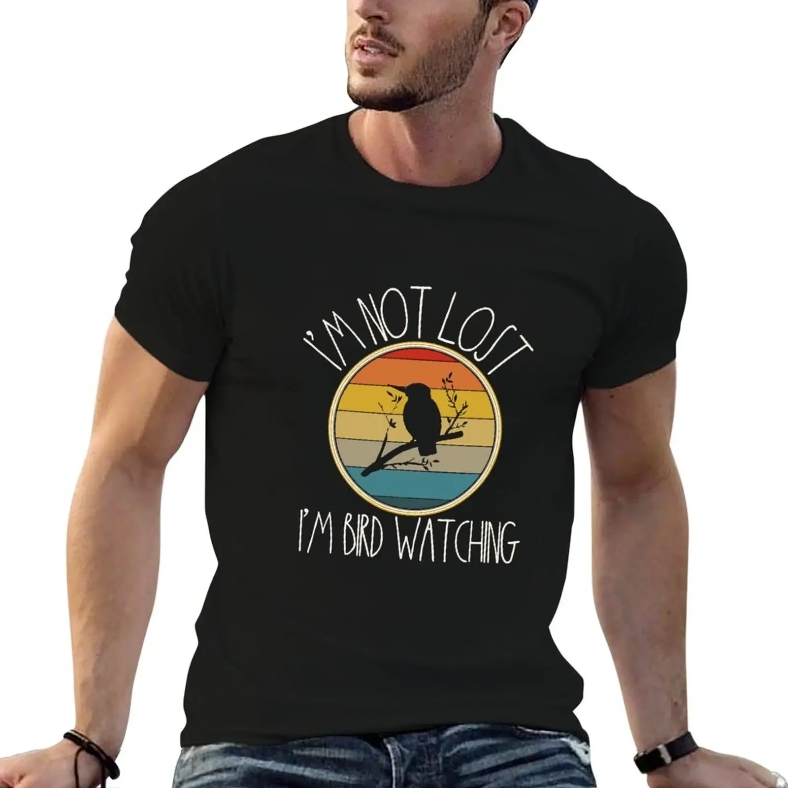 Retro Birder Bird Watching Birding T-Shirt vintage vintage graphic tee workout shirts for men