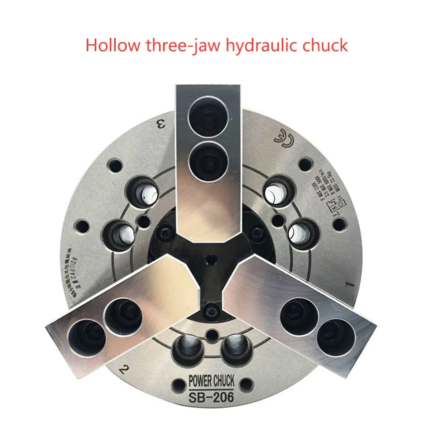 Hollow 3-Jaw Hydraulic Chuck, Oil Pressure Power Chuck SB-204 SB-205 SB-206 for CNC Lathe Machining
