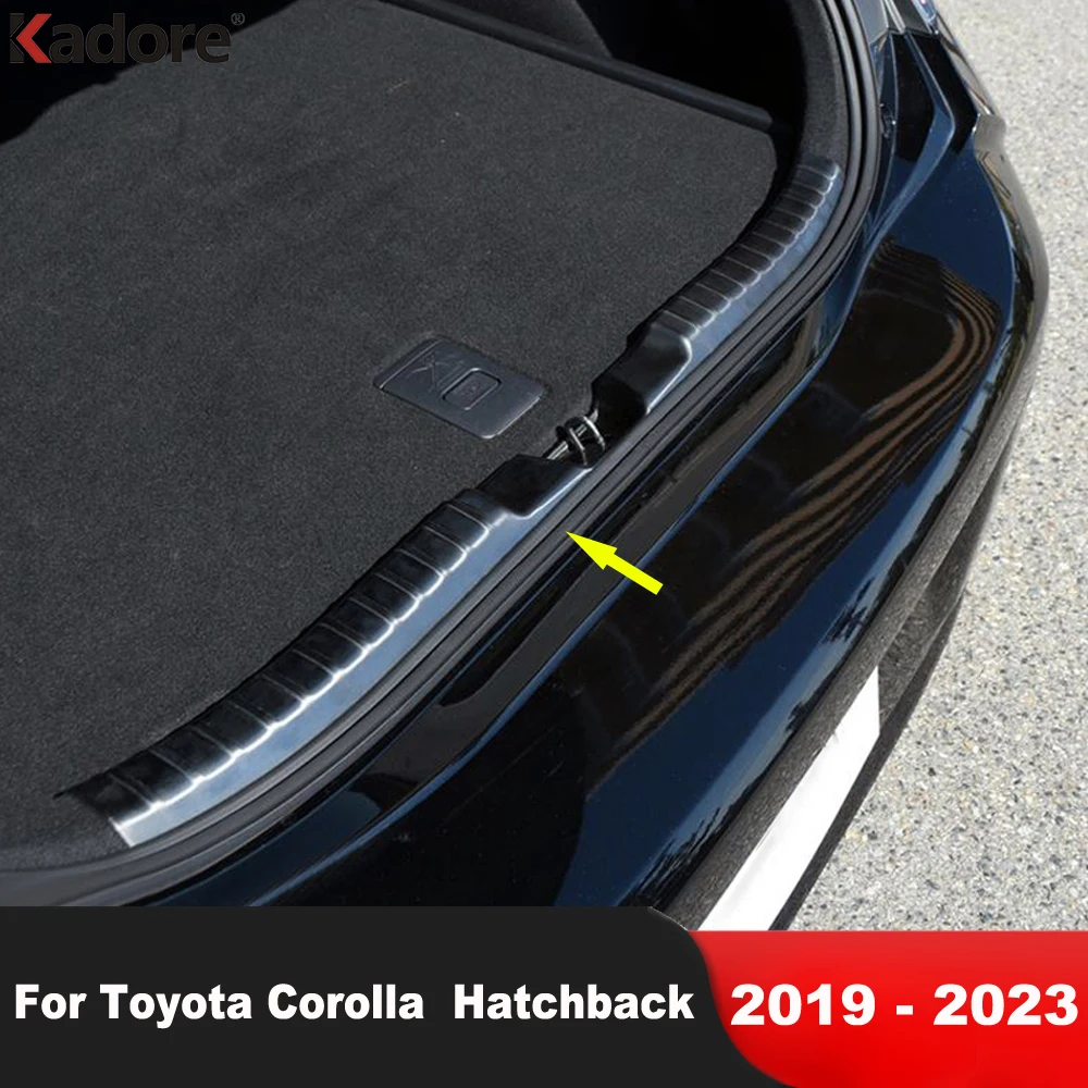 

Rear Trunk Bumper Cover Trim For Toyota Corolla 2019-2021 2022 2023 Steel Hatchback Tailgate Door Sill Plate Car Accessories