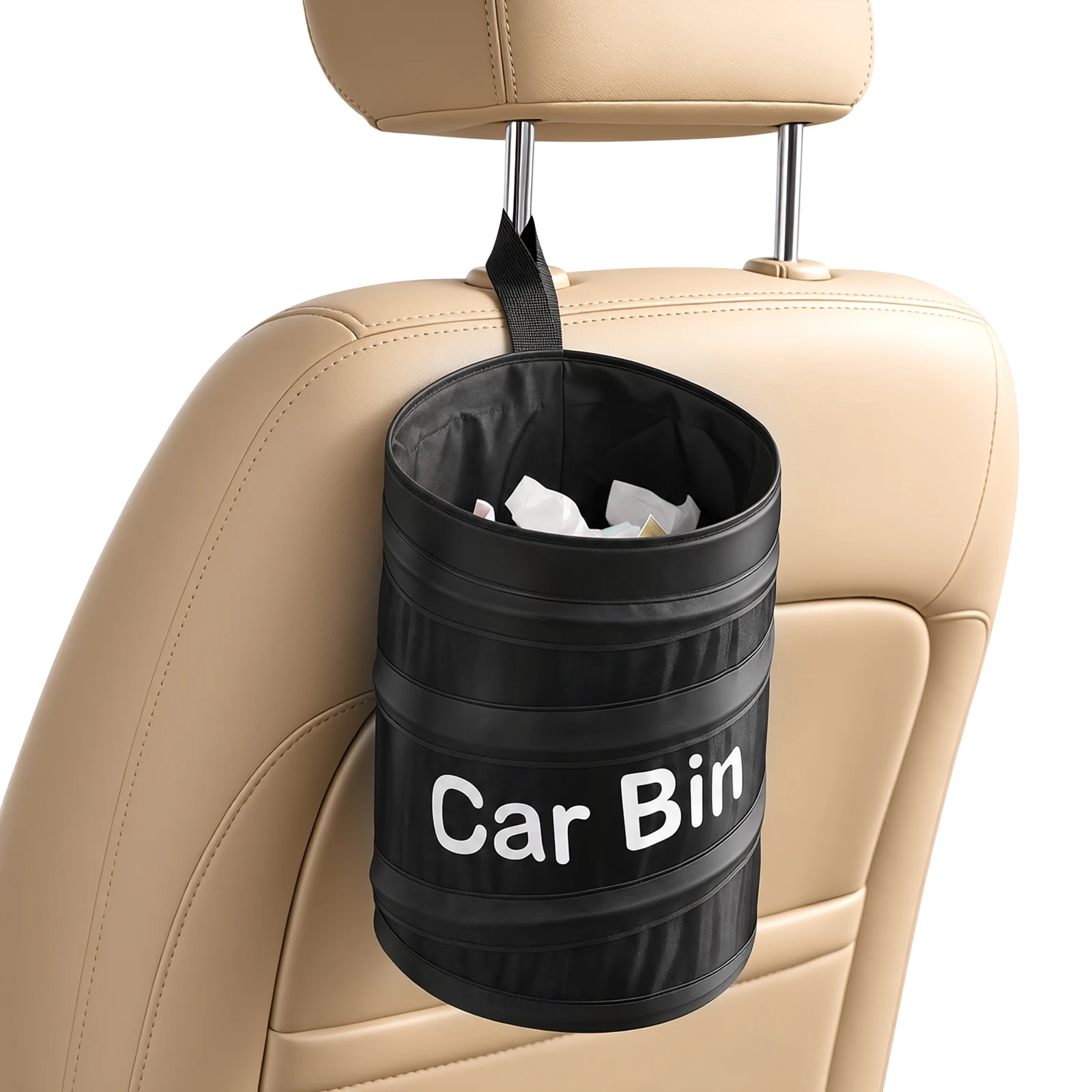 Collapsible Car Trash Can Pack Trash Bag for Back Seat Headrest Rubbish Waste Bin Car Cooler Bag Garbage Storage Wastebasket
