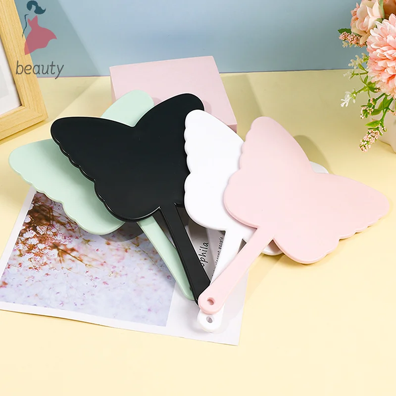 Butterfly Shaped Makeup Mirror Handheld Mirror Portable Eyelash Extension Mirrors Salon Mirrors Makeup