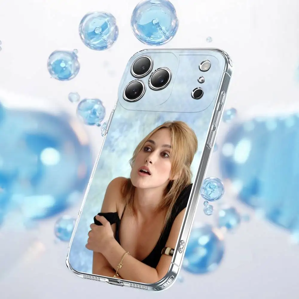 حافظة هاتف لهاتف آيفون 17,16,15,14,13,12,11,Plus,Pro,Max,Plus,E,Air,غطاء ناعم صغير شفاف K-Keira Knightley