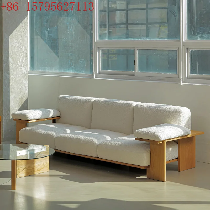 

Тканевый диван для приема в домашней гостиной из массива овечьей шерсти