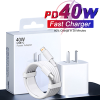 PD Original 40W Fast Charger For APPLE iPhone 17 16 15 14 13 12 11 Pro MAX USB C Phone Charger Quick Charging Cable Accessories