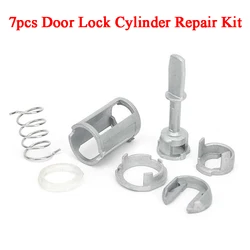 7PCS/Set Car Door Lock Cylinder Repair Kit Auto Accessories Zinc Alloy Silver #1U0837167E Fit For VW POLO 9N GOLF IV BORA 1J2