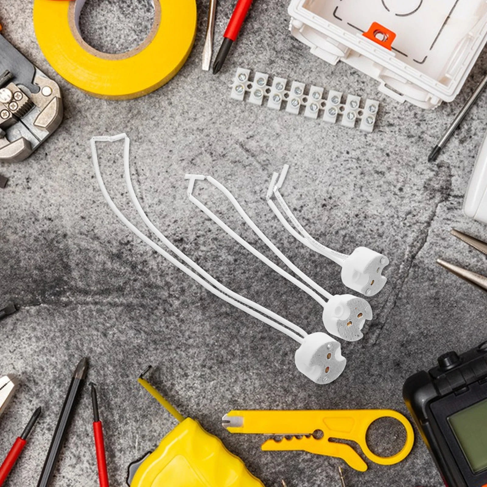 

30Pcs Ceramic Bulb Holder Socket Durable Silicone Wire Connector Suitable for Lighting Accessories Home Event Bulb Socket