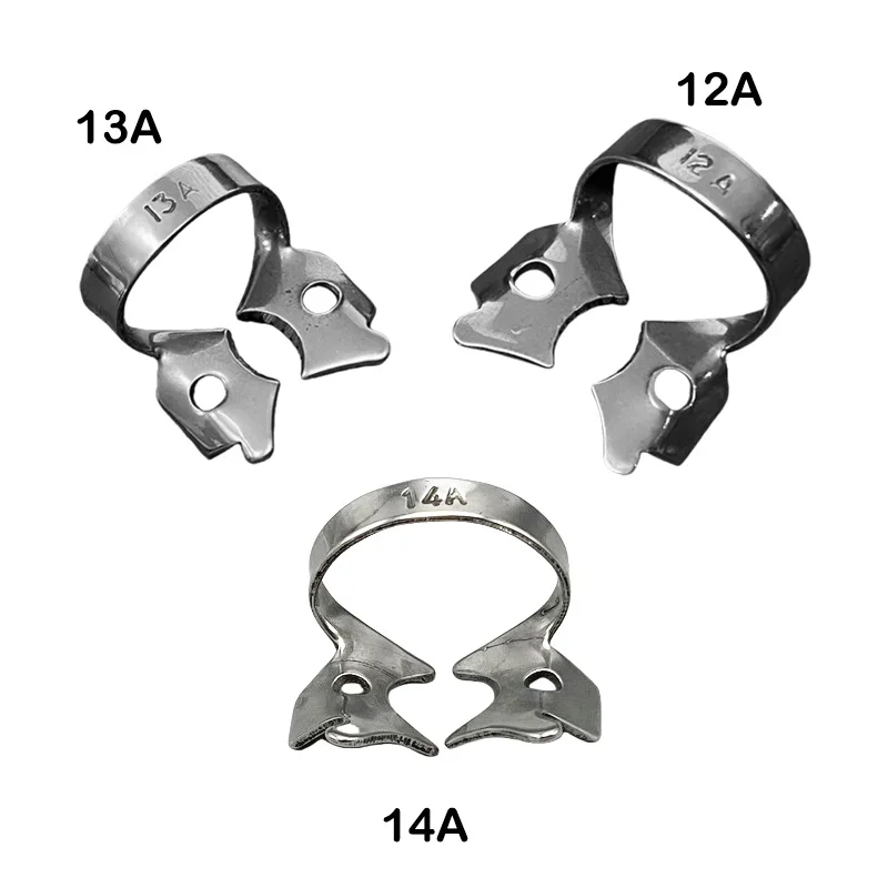 اللبية الأسنان المطاط السد المشابك الترميم حاجز كليب إطار من الاستانلس استيل حامل للأسنان المولي 12A 13A 14A طب الأسنان #1