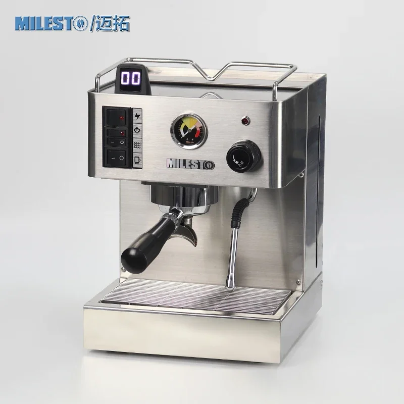 MILESTO EM-18 Elegant Three Generations Home Italian Semi-automatic Coffee Machine Boiler TOD Temperature Control 220V Steam